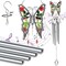 Wind Chimes Butterfly Wind Chimes for Outside Real Flower Outdoor Windchimes Gifts for mom Grandma Birthday Nana Gifts Garden Balcony Home Décor Wind Chimes with S Hook Memorial Wind Chimes